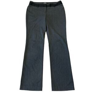 Express Women's Mid Rise Straight Leg Trouser Pant Charcoal Grey Size 10L